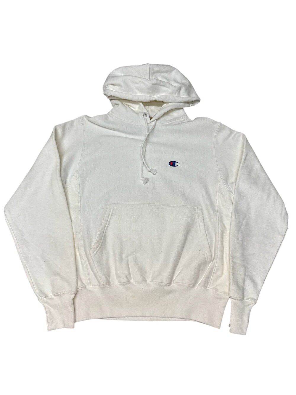 Champion Reverse Weave Hoodie Sweatshirt Mens Small White Fleece Pullover NWT